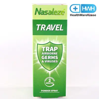 Nasaleze TRAVEL 800 mg นาซัลลีซ ทราเวล สเปรย์พ่นจมูก ชนิดผง สารสกัดธรรมชาติ ผงจะเปลี่ยนลักษณะเป็นเจลในโพรงจมูก 1 ขวดใช้ได้ถึง 200 ครั้ง