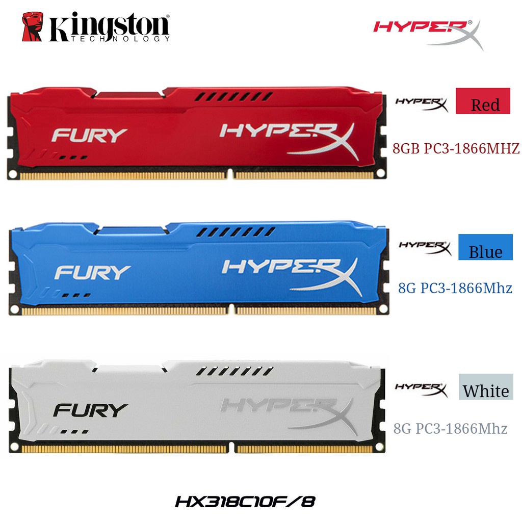Kingston HyperX FURY Desktop RAM DDR3 4GB 8GB 1600MHZ 1866MHZ Desktop ...