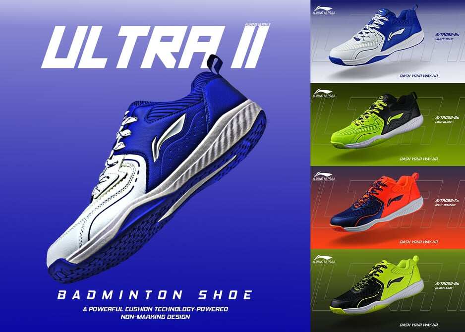 รองเท้าแบดมินตัน Li Ning Badminton Shoe Ultra Fly Ii Aytt049 2 Mixasale