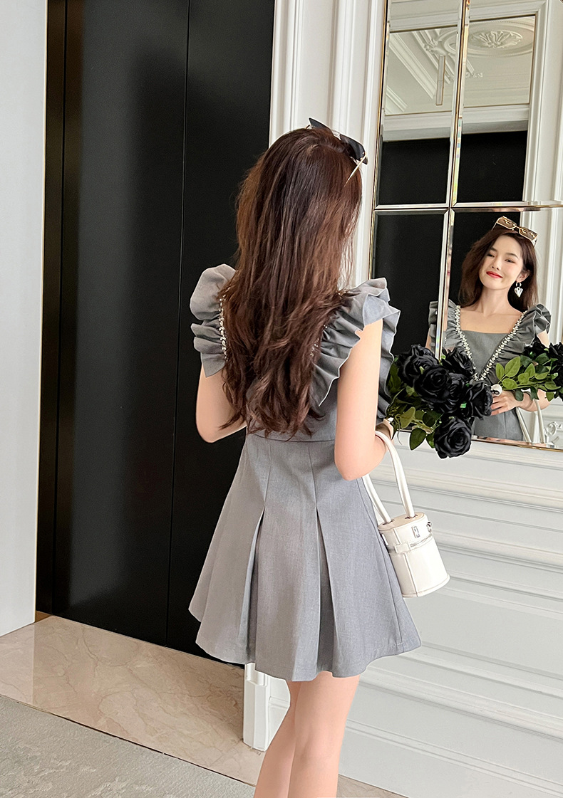 ZY·HT đầm tiểu thư sang chảnh đầm babydoll nữ đầm dự tiệc Tay áo Feifei váy ngắn 9351