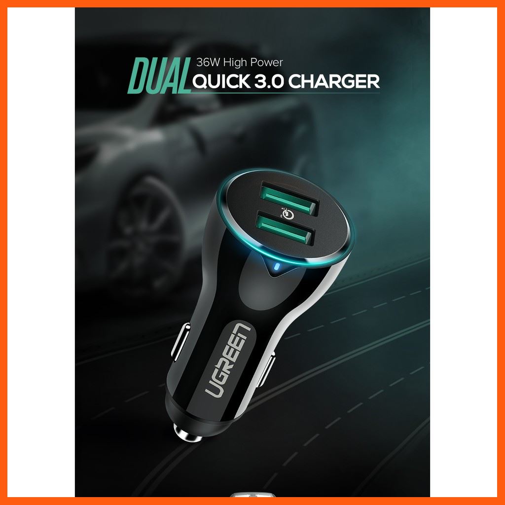 ✨✨#BEST SELLER🎉🎉 Half YEAR SALE!! UGREEN (40726) Car Charger Dual QC3.0 Ports Fast Charger เคเบิล Accessory สาย หูฟัง usb ตัวรับสัญญาณ HDMI เสียง TV ระบบสี แสง จอถาพ บันเทิง