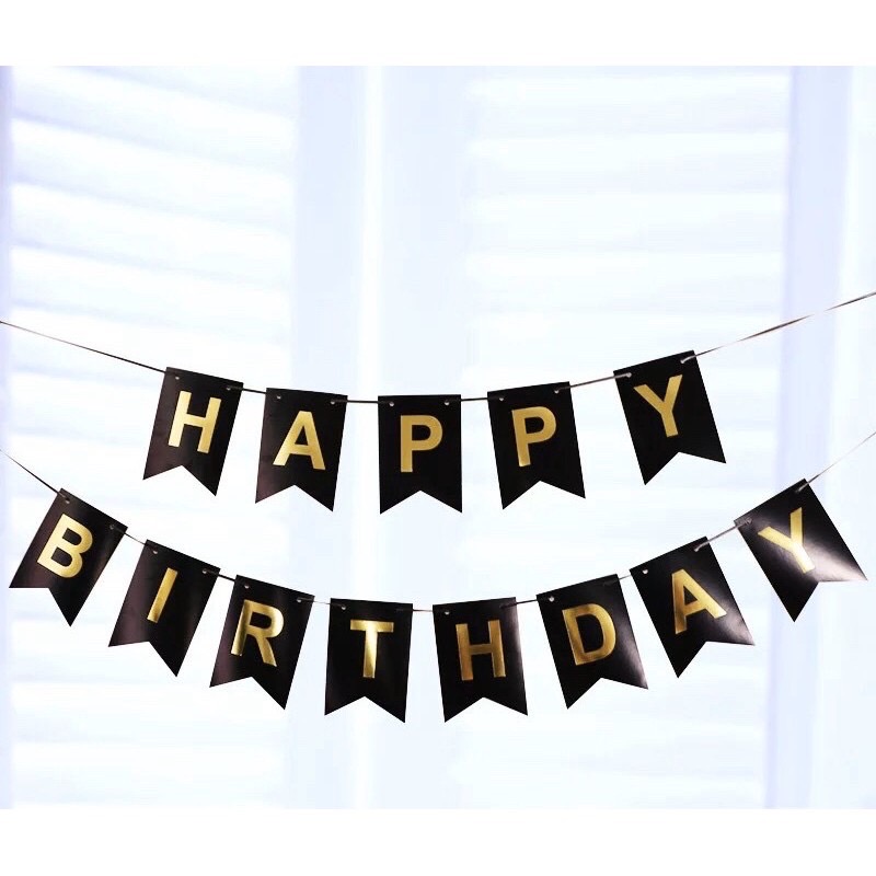 ป้ายธงวันเกิด Happy Birthday ป้ายวันเกิด ราคาถูก ราวธงวันเกิด ลูกโป่ง