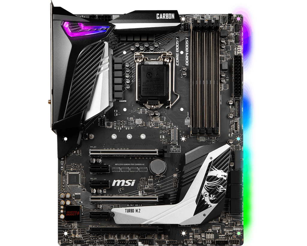 MAINBOARD (เมนบอร์ด) 1151V2 MSI MPG Z390 GAMING PRO CARBON AC MSI MPG  Z390 GAMING PRO CARBON