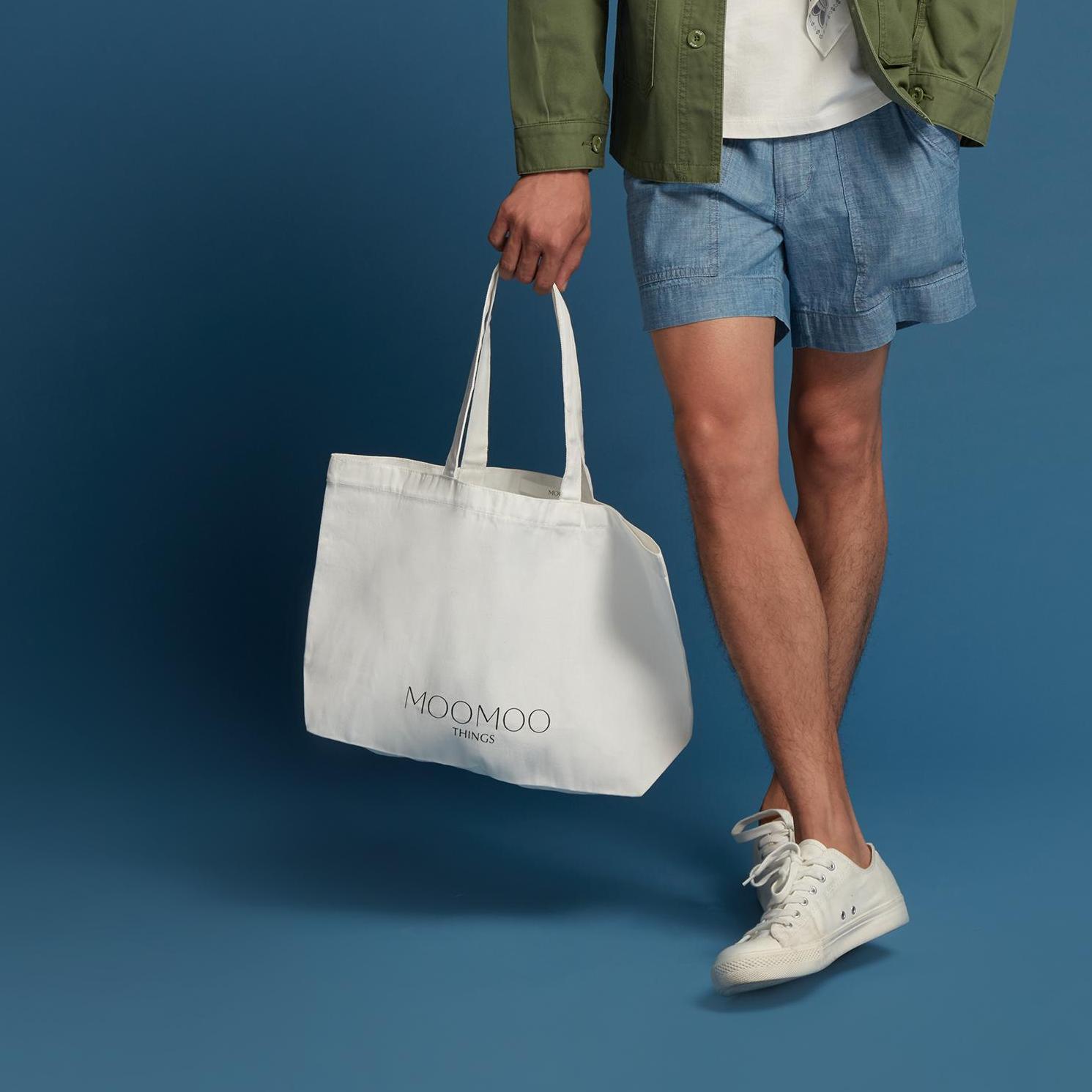 Moo Shopping Bag กระเป๋าช้อปปิ้ง ผ้าฝ้าย