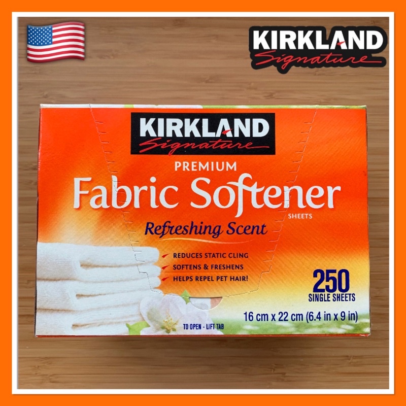 พร้อมส่ง ️แผ่นปรับผ้านุ่ม Kirkland ใส่ในเครื่องอบผ้า 250แผ่น dryer