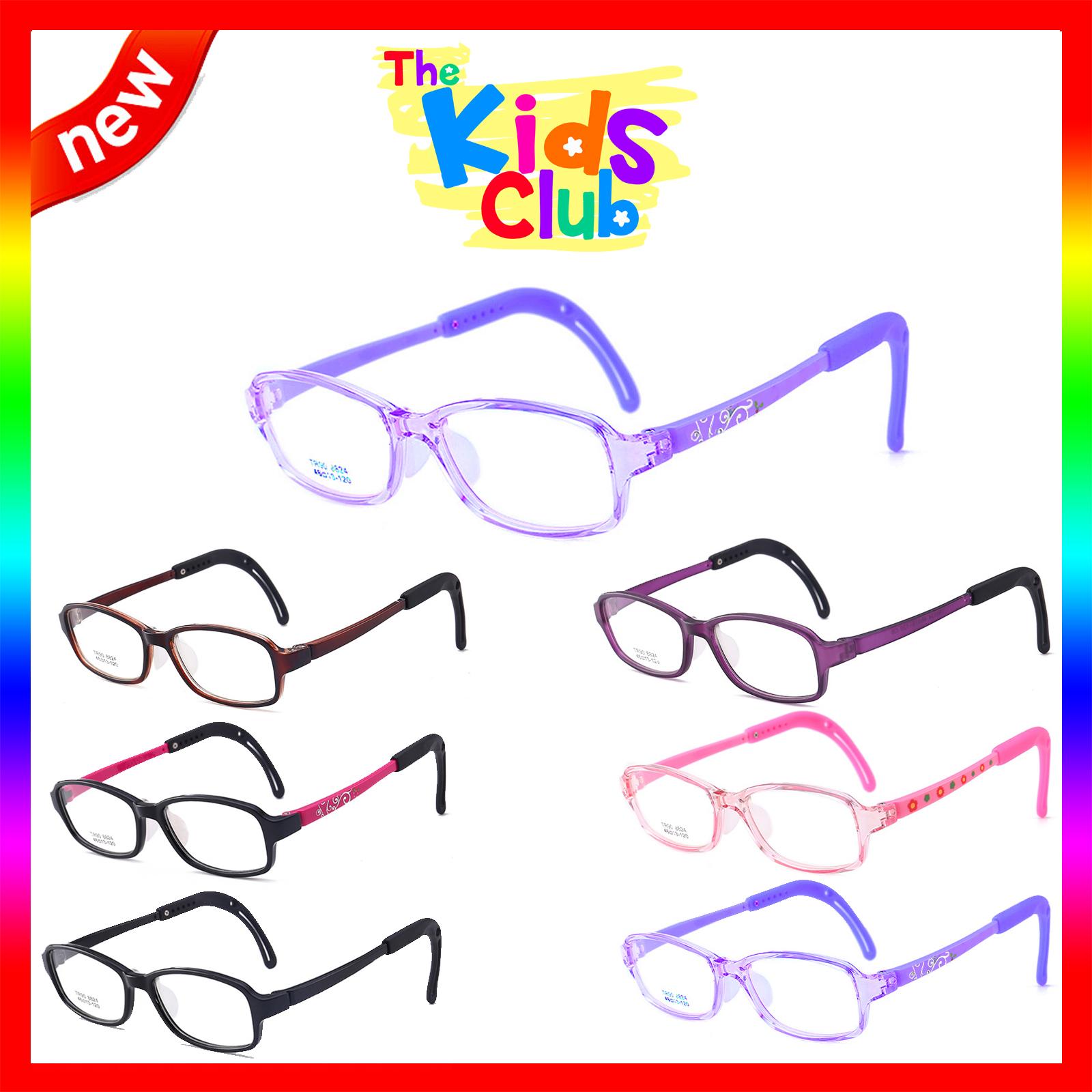 แว่นตาเกาหลีเด็ก Fashion Korea Children แว่นตาเด็ก รุ่น 8824 กรอบแว่นตาเด็ก Square ทรงสี่เหลี่ยม Eyeglass baby frame ( สำหรับตัดเลนส์ ) วัสดุ TR-90 เบาและยืดหยุนได้สูง ขาข้อต่อ Kid eyewear Glasses
