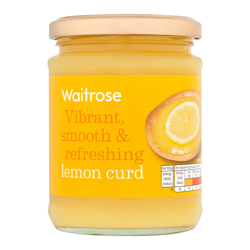 Waitrose Essential Lemon Curd Jam 325g. เวทโทรส เอสเซนเชี่ยล แยม เลมอน สเปรดขนมปัง