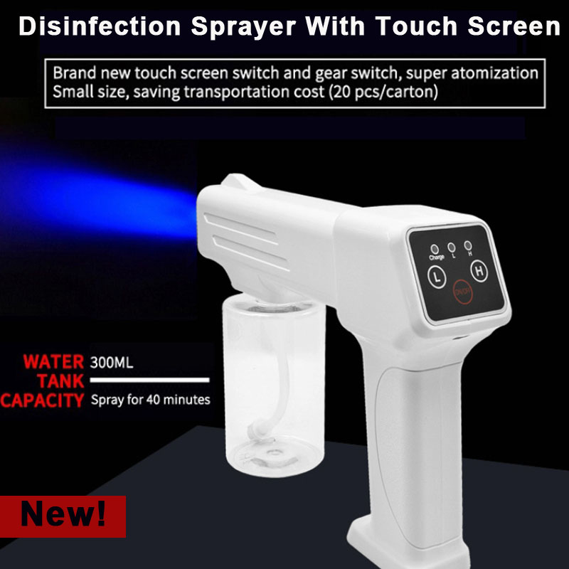 【Ilifeasy】LED Display New! Portable มือถือฆ่าเชื้อ Sprayer [คลังสินค้าพร้อม/ส่งเร็ว] 300Ml ความจุมาก Blue Light นาโนฆ่าเชื้อฆ่าเชื้อ Misty ไร้สาย USB ชาร์จเครื่องเพิ่มความชื้นในอากาศ