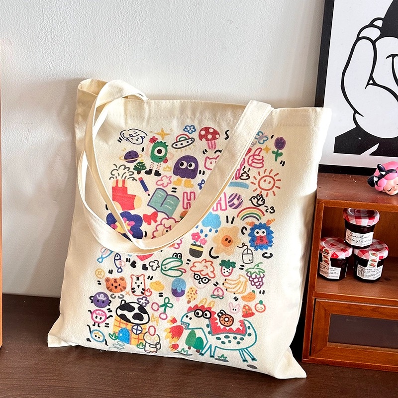 Tote Bag กระเป๋าผ้าสุดคิ้วท์ เนื้อผ้าดี สีสวย ลายสกรีน น่ารัก กระเป๋า ...