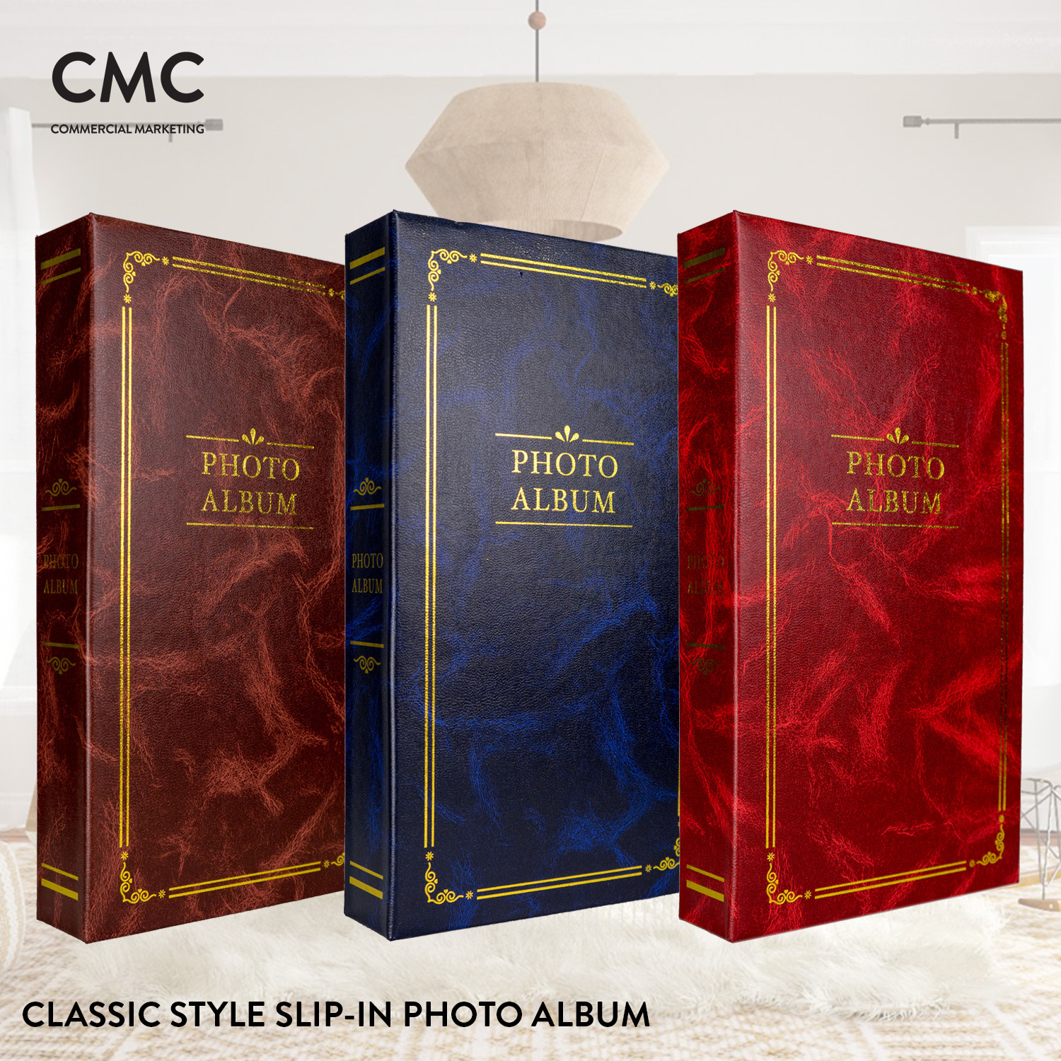 CMC อัลบั้มรูป แบบสอด 300 รูป ขนาด 4x6 (4R) สไตล์คลาสสิค