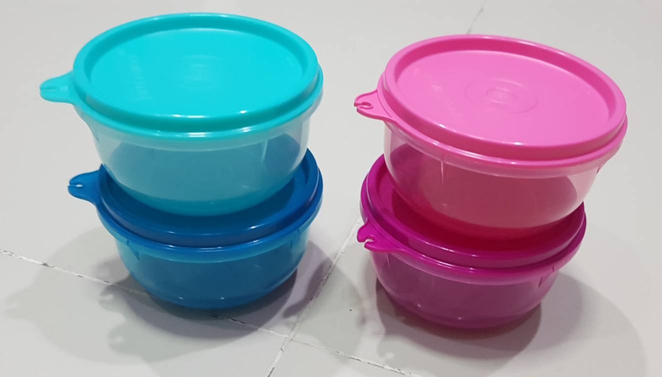 Tupperware ถ้วยคู่ขวัญ (4) สี สีชมพู สี สีชมพู
