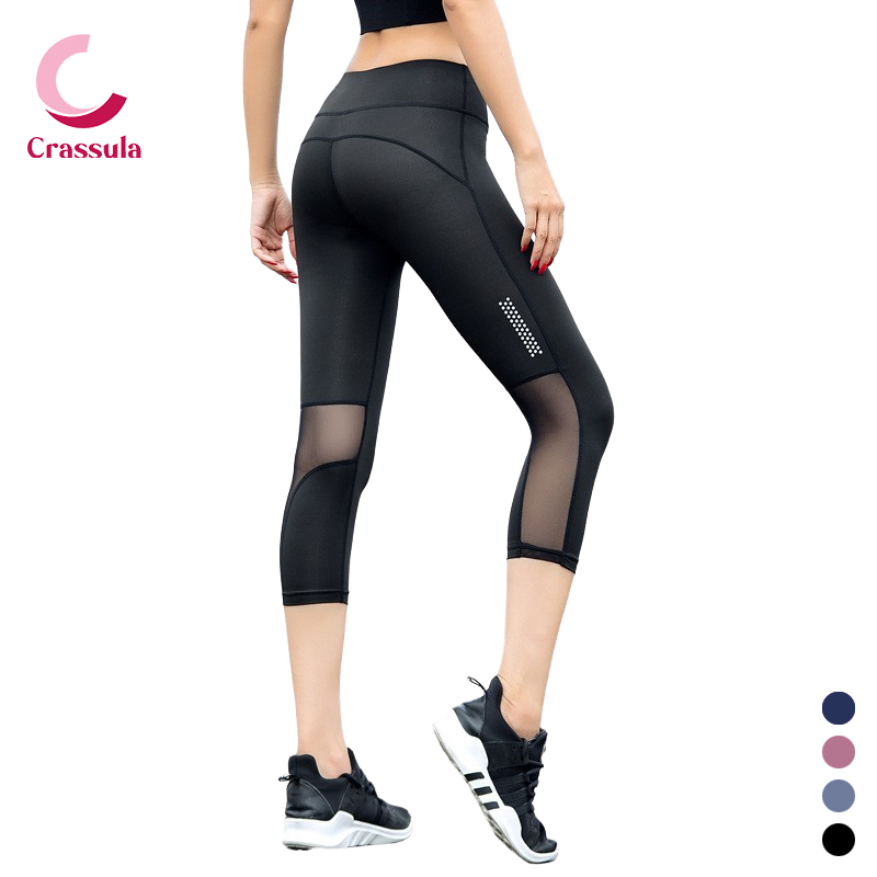Crassula กางเกงออกกำลังกาย กางเกงโยคะ7ส่วน Yoga pants เนื้อผ้าคุณภาพดี นุ่มและยืดหยุ่น สวมใส่สบาย