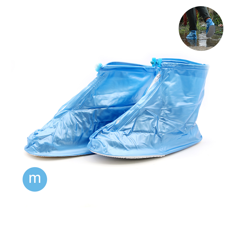 รองเท้ากันฝน รองเท้ากันน้ำ มีซิปและสายรูด  Size M (EU 38-40)