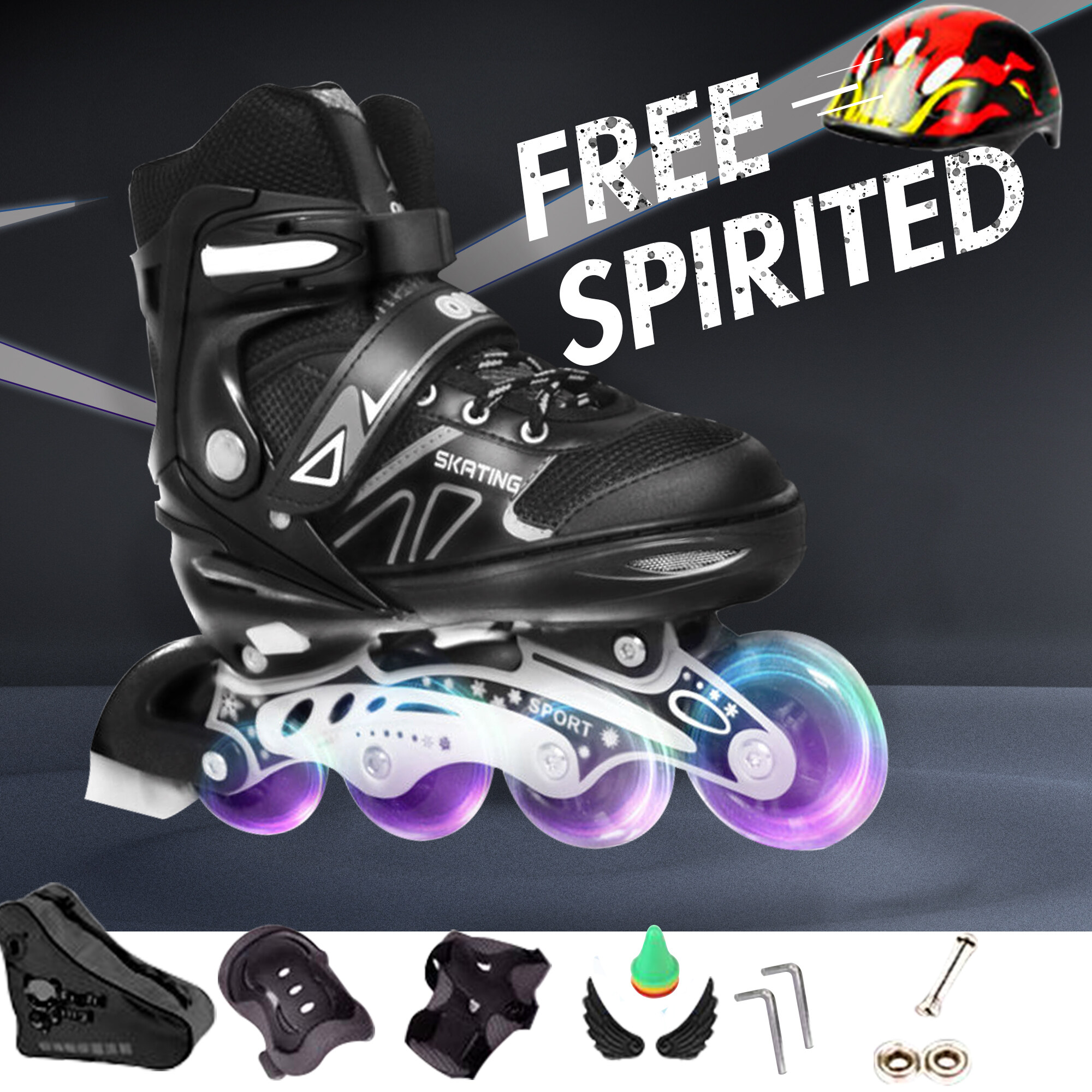 In-line Skate รองเท้าอินไลน์สเก็ต PU wheelรองเท้าสเก็ตสำหรับเด็กของเด็กหญิงและชาย โรลเลอร์สเกต อินไลน์สเก็ต size S M L
