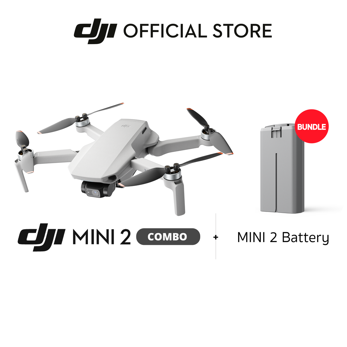 DJI MINI 2 ดีเจไอ โดรนไซส์มินิ พร้อมกล้อง 4K พกสะดวก น้ำหนักเบา ระบบกันสั่นแบบ3แกน ความละเอียดภาพนิ่ง12MP บินนาน 31 นาที