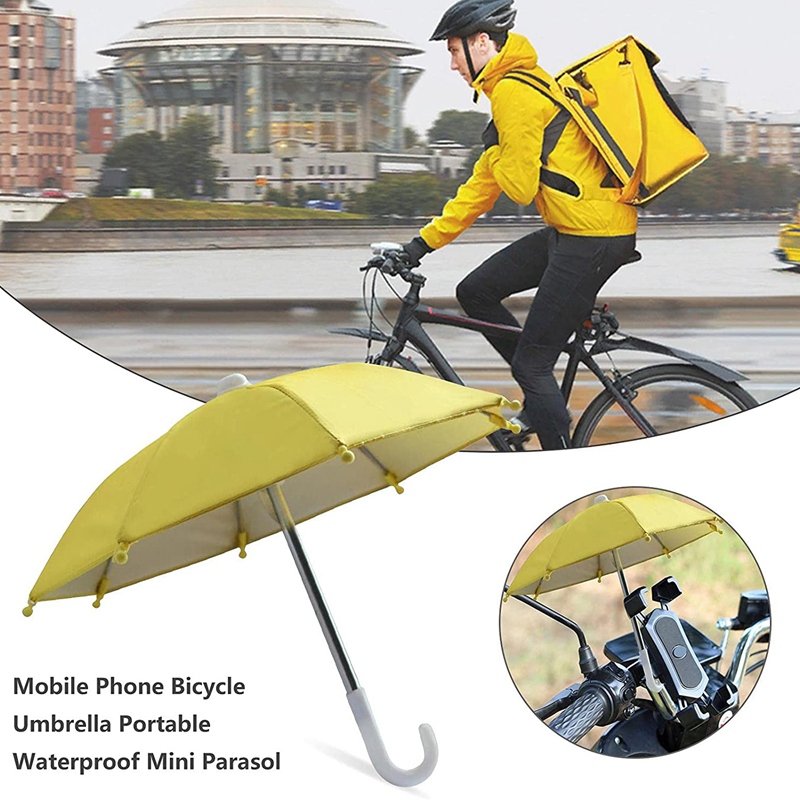 Mobile Phone Umbrella Motorcycle Stand Waterproof Windproof Prevent Sun Portable Mini Umbrella Riding