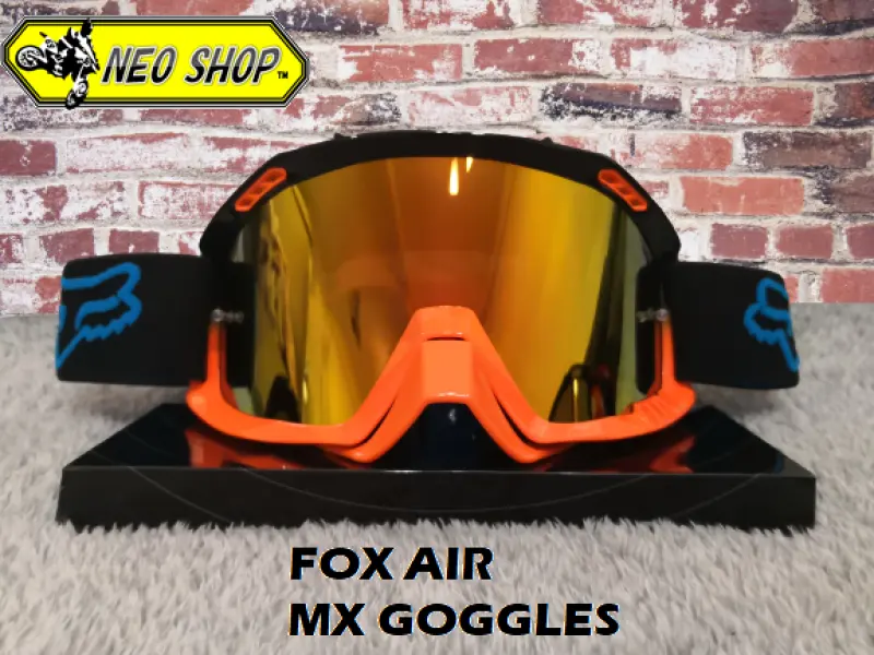 ภาพหน้าปกสินค้าแว่นตาวิบาก/ วิบากแว่นวิบาก FOX AIR สีดำ-ส้ม พร้อมถุงผ้า เลนส์ใส แผ่นเทียร์ออฟ MX Goggle FOX AIR for Motorcross(Color:Black-Orange) จากร้าน NEO SHOP MOTO บน Lazada