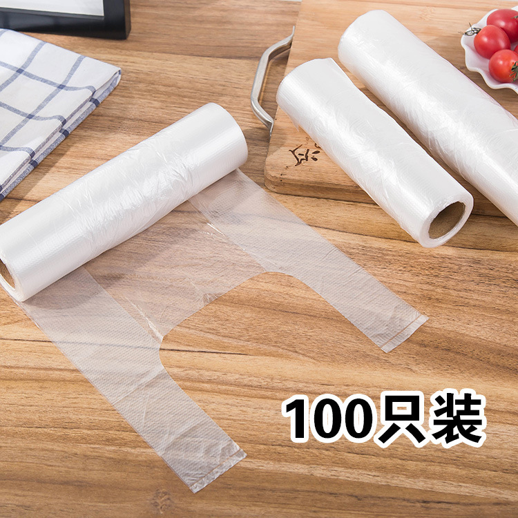[HÀNG CÓ SẴN] Cuộn 100 Túi Nilon Có Quai Đựng Thực Phẩm Cất Để Tủ Lạnh