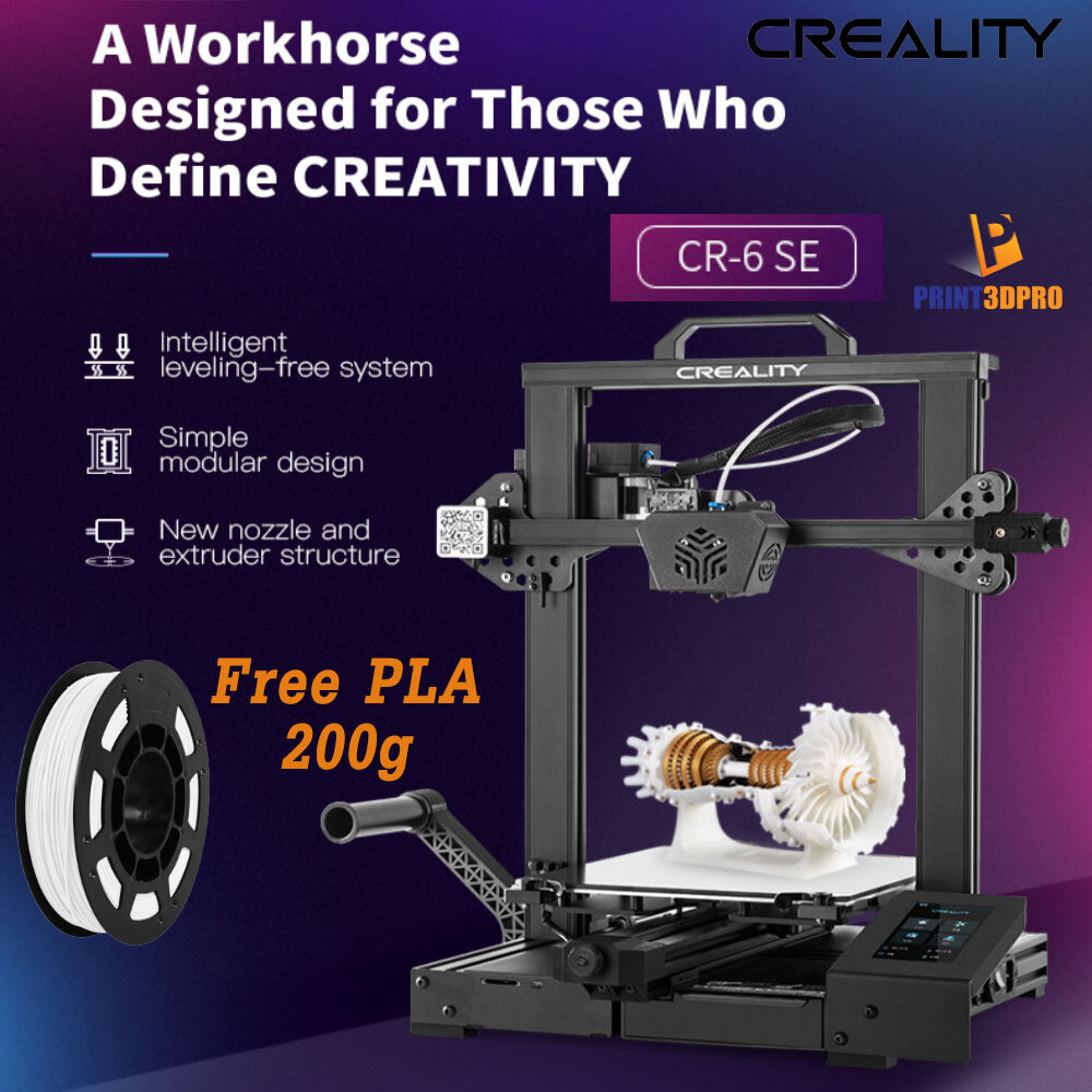 3D Printer Creality CR-6 SE With 32 Bit Silent Mainboard Self-levelling Dual Z-Axis 3D Drucker Impresora 3D Printer Kit