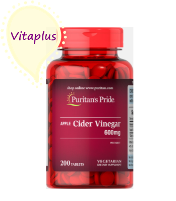 Puritan's Pride Apple Cider Vinegar 600 Mg / 200 Tablets