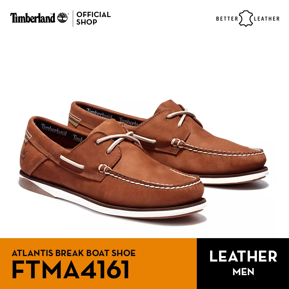 Timberland MEN'S ATLANTIS BREAK LEATHER BOAT SHOES รองเท้าผู้ชาย (FTMA4161)