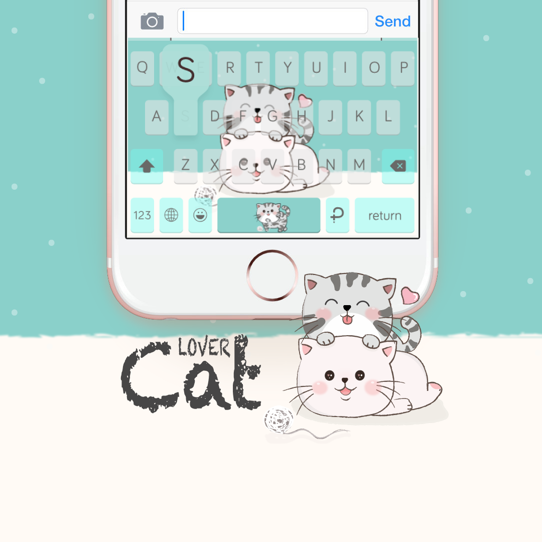 My cat lover. Keyboard Theme⎮(E-Voucher) for Pastel Keyboard App