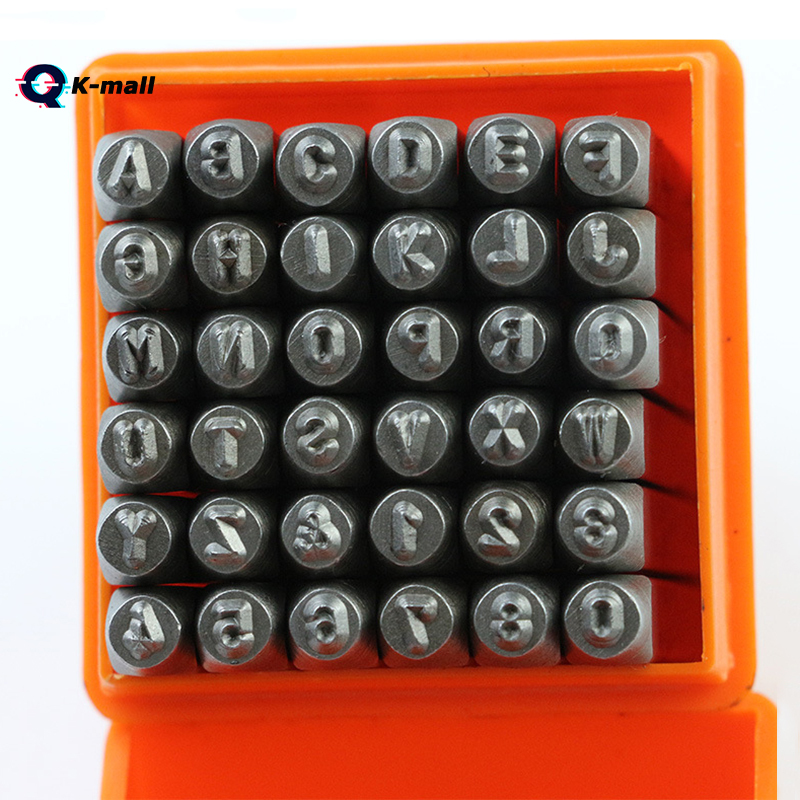 36-Piece Metal Letter Number Stamp Set – Carbon Steel Punches For Leather, Jewelry, Wood