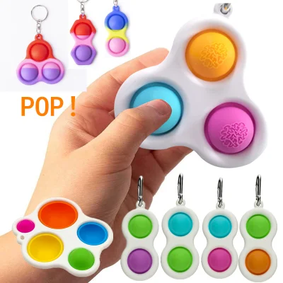 🌀COD🌀 Push Pop Bubble ของเล่น พวงกุญแจ Sensory Fidget Toy ของเล่นบีบอัด