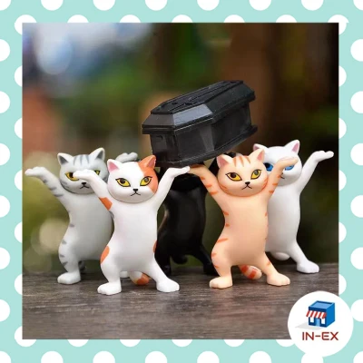 INEXSHOP - Cat pen holder black cat without coffin bracket Kids Funny Cat Pen Holder Kids Adult Doll Toy Gift Weightlifting Cat Pen holders