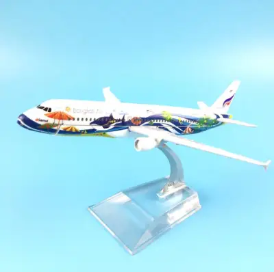 โมเดลเครื่องบิน บางกอกแอร์เวย์ BANGKOK AIRWAYS AIRBUS A320 (16 cm)--ของขวัญวันเกิด ของขวัญจับฉลากปีใหม่