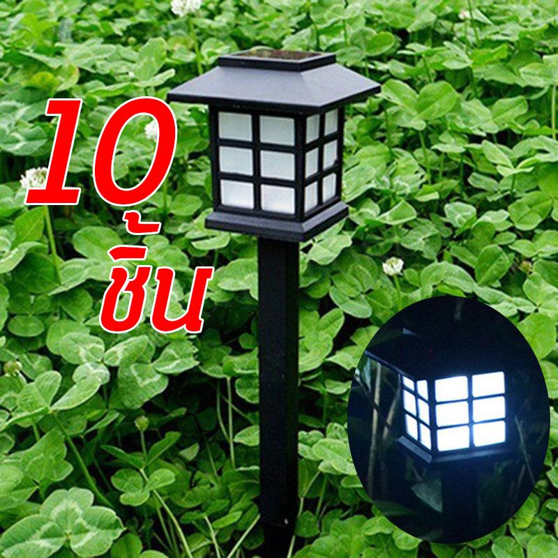 Solar LED Zen CoolWhite ไฟทรงโคมญี่ปุ่นพลังงานแสงอาทิตย์ 10 ต้น (โทนแสงขาวเย็น)