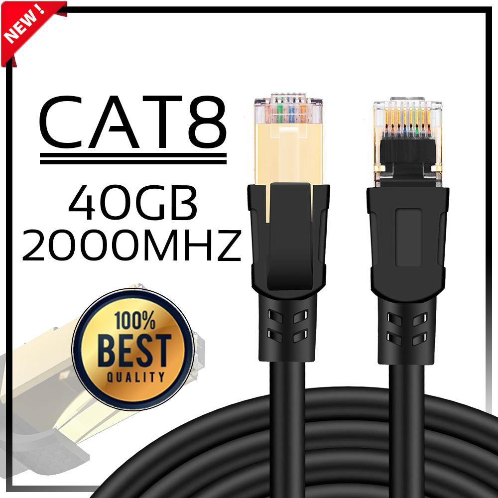 Cable Lan RJ45 Cat8 Network Ethernet Cable Gold Ultra-thin 40Gbps SSTP LOT LAN FLAT Lead