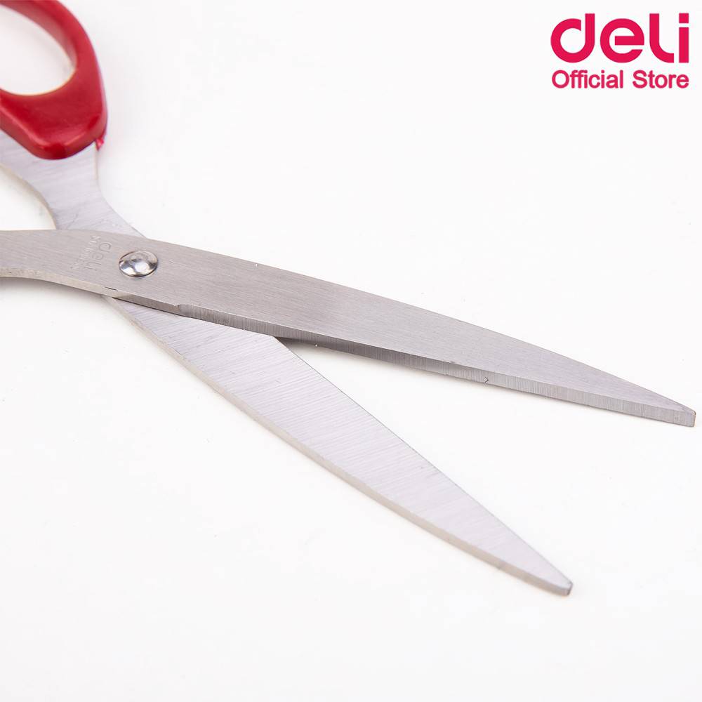 Deli 6010 Scissors Stainless กรรไกรสแตนเลส ขนาด 8 1/4 นิ้ว คละสี 1 ชิ้น ...