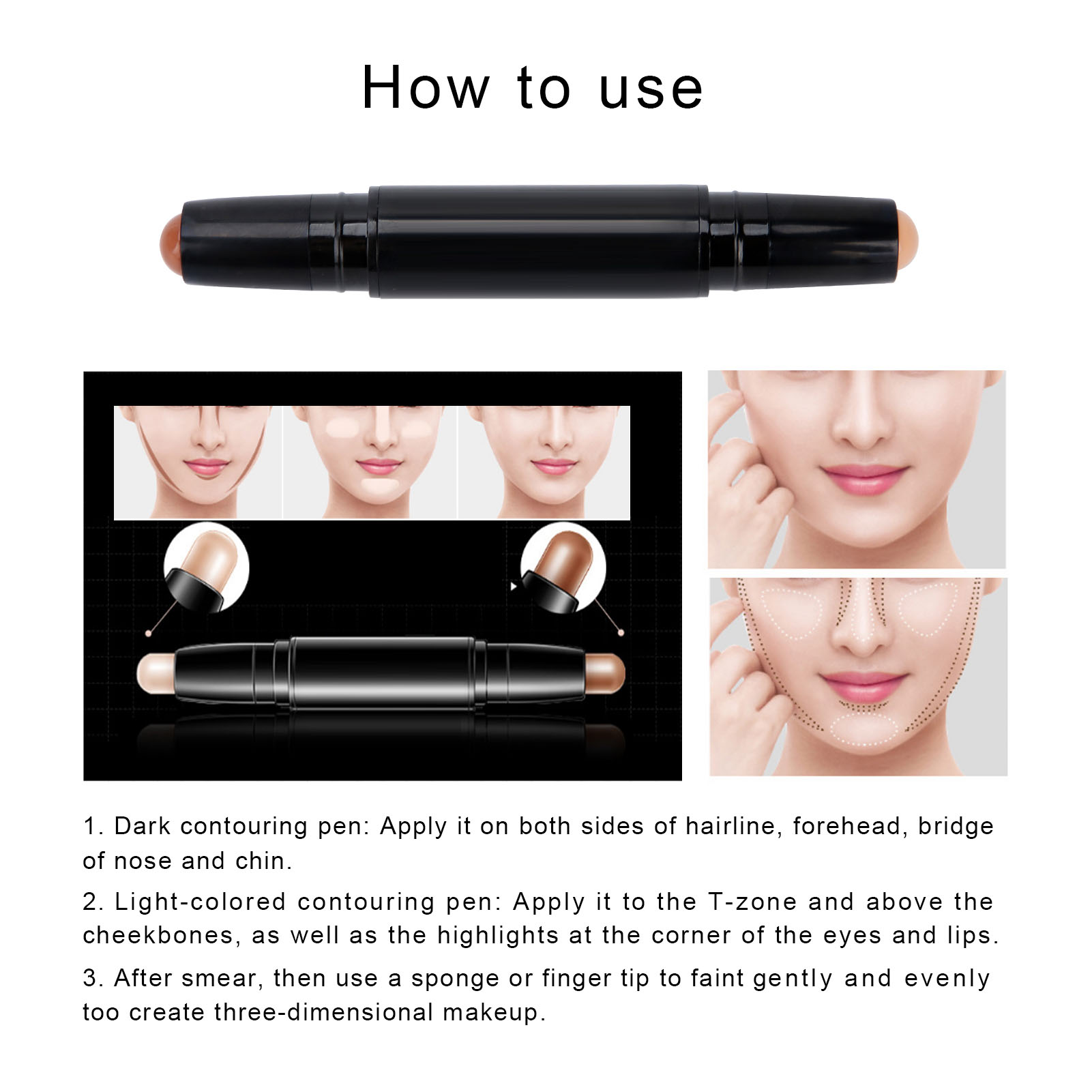 3 6g Contour Stick Professional Blemish Cover Contour