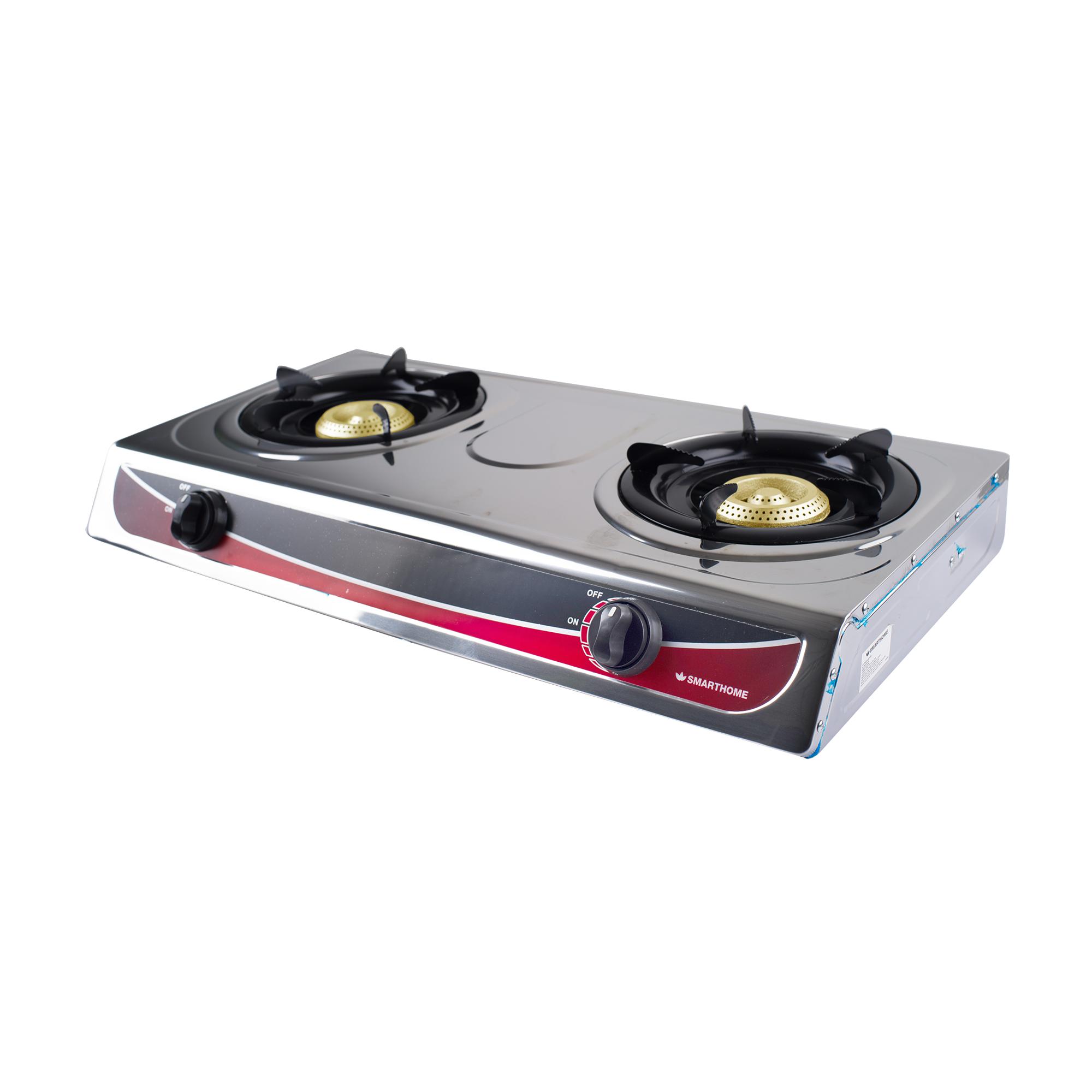 SMART HOME เตาแก๊สสแตนเลสหัวคู่ รุ่น SM-GA2H-03