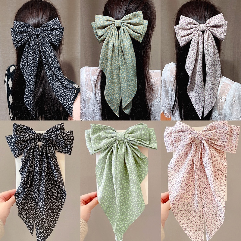 【ZEVER】Kẹp tóc nơ to phong cách Hàn Quốc Kẹp tóc thời trang nữ