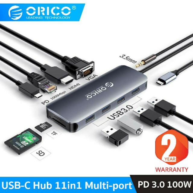 ลดราคา Orico mc-u111p multiport type c #ค้นหาเพิ่มเติม female extender หัวชาร์รถพร้อมสายชาร์ท Micro USB Adapter ตัวแยกไมค์กับหูฟัง unitek