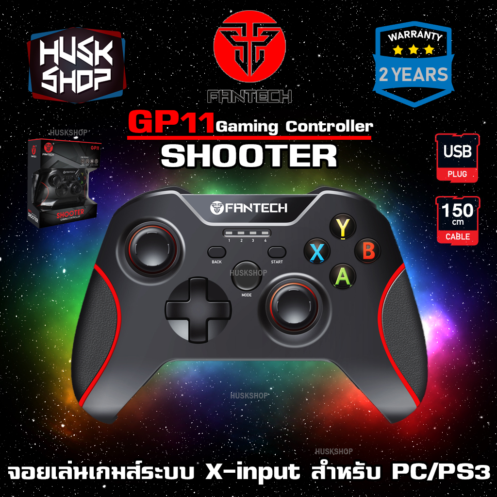 Joystick จอยเกมส์ PC PS3 FANTECH GP11 (SHOOTER) Gaming Controller ระบบ X-input ประกันศูนย์ 2 ปี