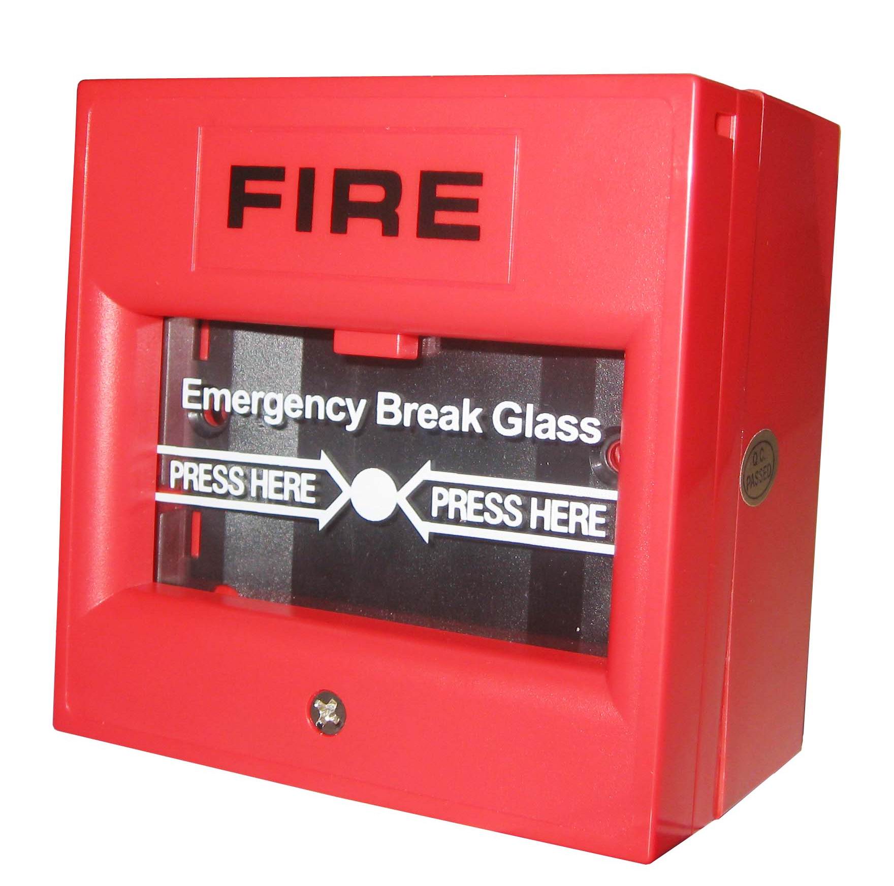 กล่องไฟอราม FIRE Emergency Break Glass สัญญาณเตือนภัยไฟไหม้ สีแดง