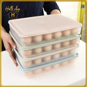 สินค้า HL.กล่องเก็บไข่ กล่องใส่ไข่ ที่ใส่ไข่ กล่องเก็บไข่พร้อมฝาปิด 24 ช่อง พร้อมจัดส่ง ร้านค้าในไทย Helloshop H30048