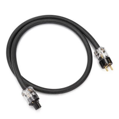 Professional HiFi Power Cord Audio AC Amplifier Wire AC Power Cable EU plug 0.75M