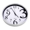นาฬิกาสำนักงาน นาฬิกาบ้าน นาฬิกาแขวนผนัง ขนาด12 นิ้ว [เงิน พื้นขาว เลขใหญ่]