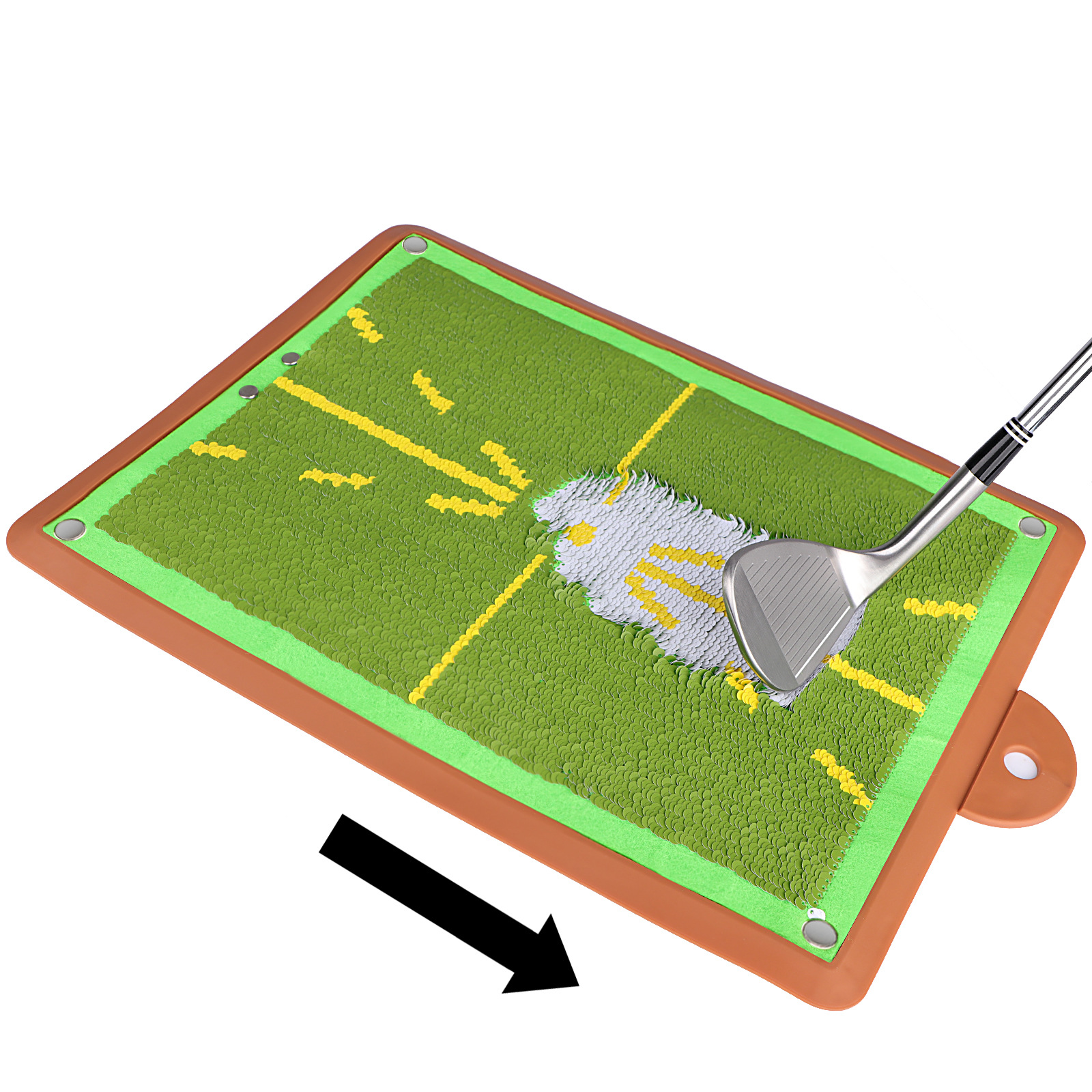 FED【COD】Golf swing track mat Golf swing practice mat Strike mark direction detection