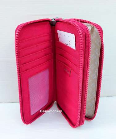 KIPLING ของแท้เบลเยี่ยม กระเป๋าเงิน Kipling Uzario Cherry Pink