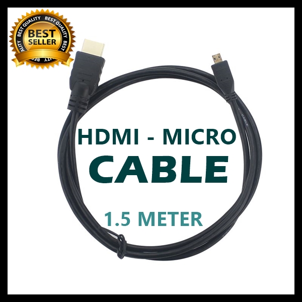 HDMI Micro HDMI to HDMI Cable 1.5 M (Black)