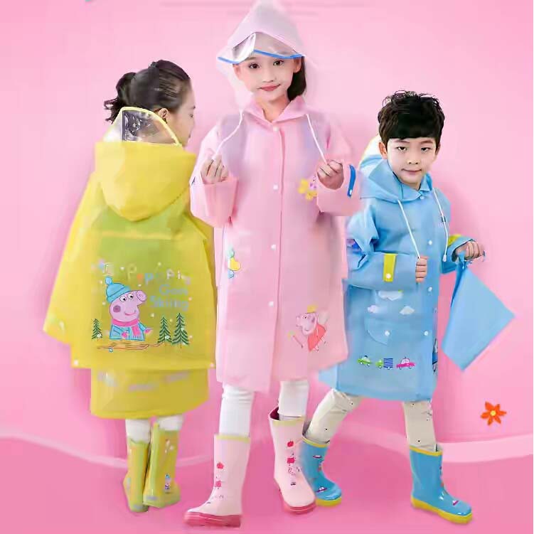 เสื้อกันฝนเด็ก ชุดกันฝนเด็กเป้ปป้าพิก Peppa Pig Raincoat