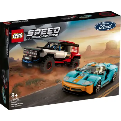 LEGO® Speed Champions 76905 Ford GT Heritage Edition and Bronco R (660 Pieces)