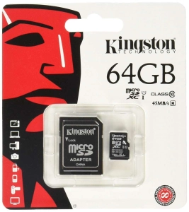 สินค้า Buy home   Kingston เมมโมรี่การ์ด 64GB SDHC/SDXC Class 10 UHS-I Micro SD Card with Adapter