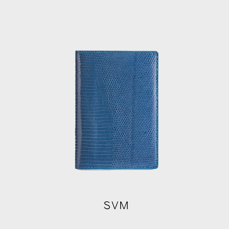 [SVM]Passport Holder Cobalt Blue LIZARD ที่ใส่พาสปอร์ตหนังกิ้งก่ายักษ์สีฟ้า