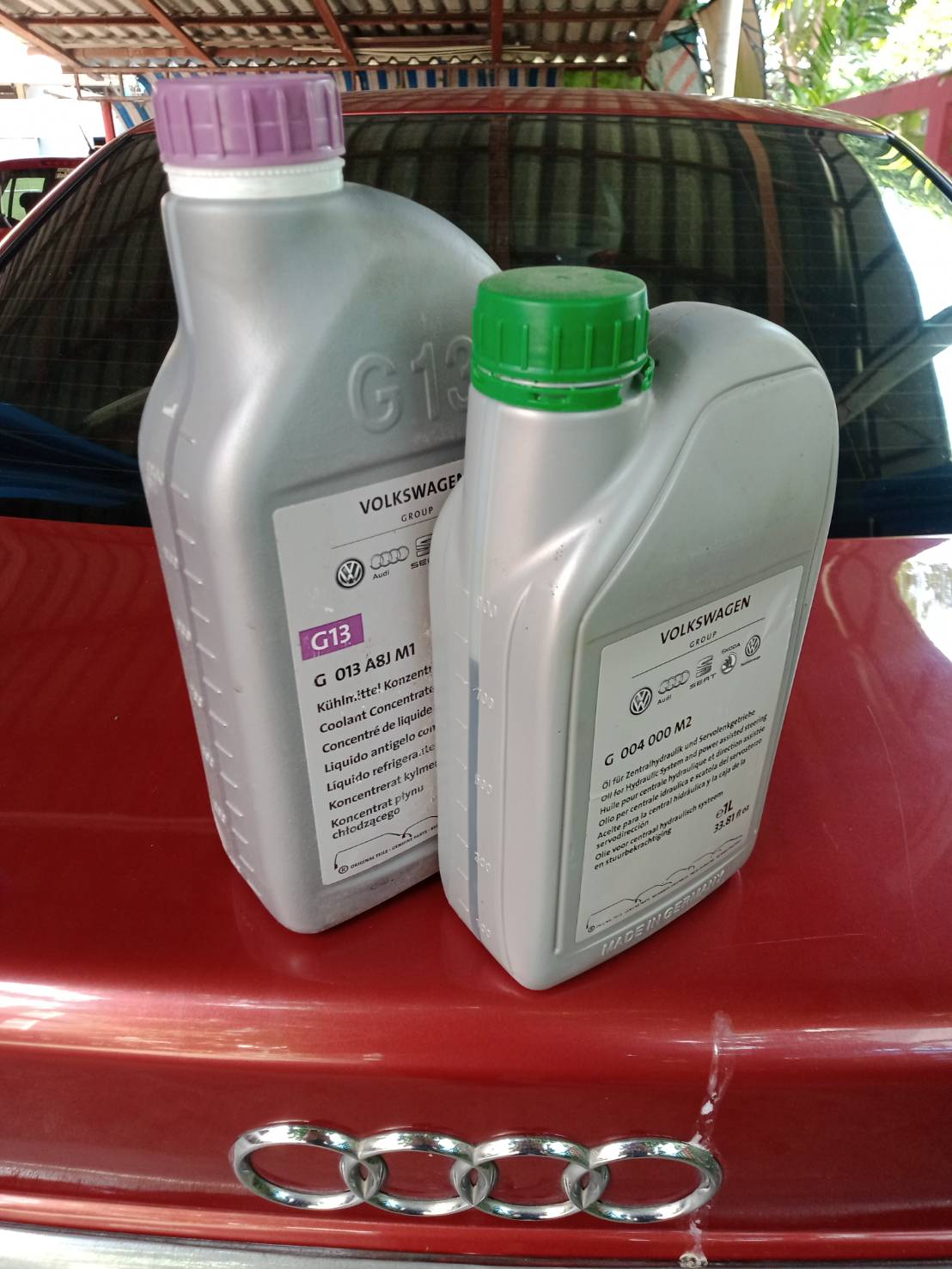 น้ำมันเพาเวอร์ + น้ำยาหล่อเย็น VW AUDI SEAT SKODA